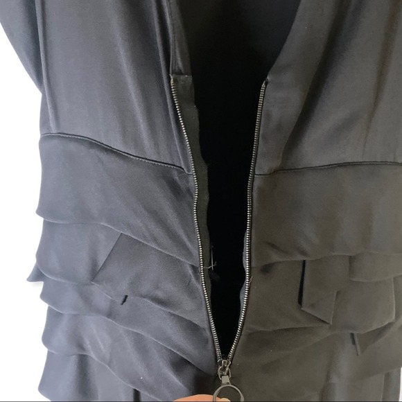 Robert Rodriguez Ruffle Zip Front Sleeveless Mini Dress sz 0 Bodycon - Picture 9 of 15